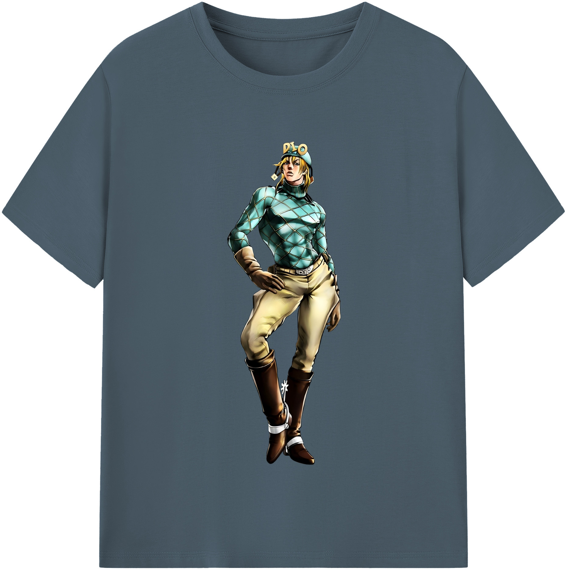 （画像用） ジョジョの奇妙な冒険 ディオ?ブランドー JoJo's Bizarre Adventure Dio Brando 綿100％半袖Tシャツ（フロントプリント）